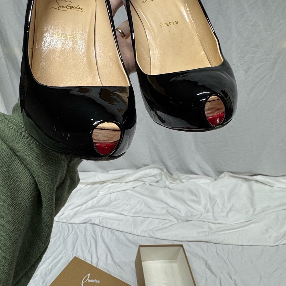 Christian Louboutin Black Patent Leather Heels - Picture 7 of 7
